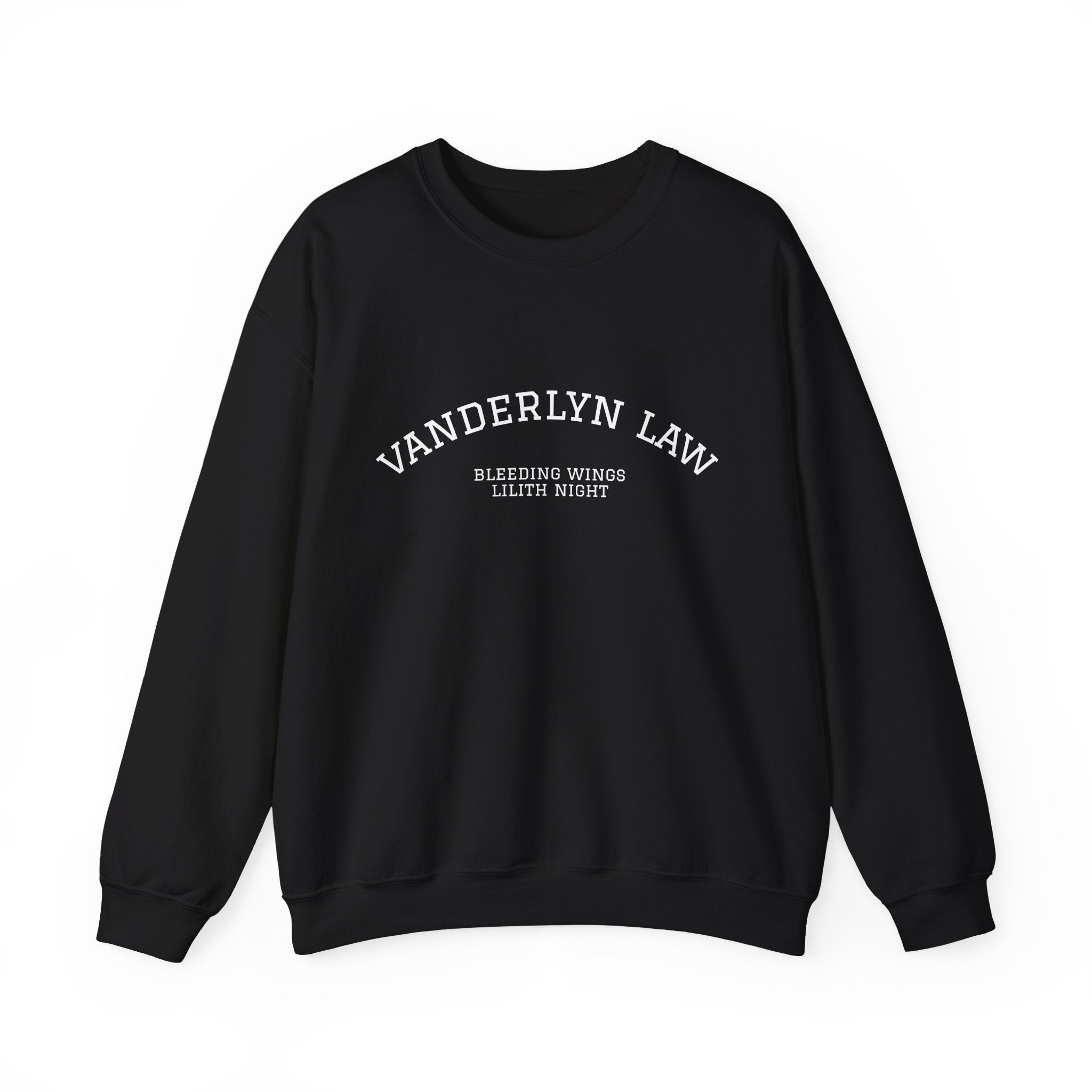 Vanderlyn Law Crewneck Sweatshirt – Minimal Arch Logo Cozy Pullover