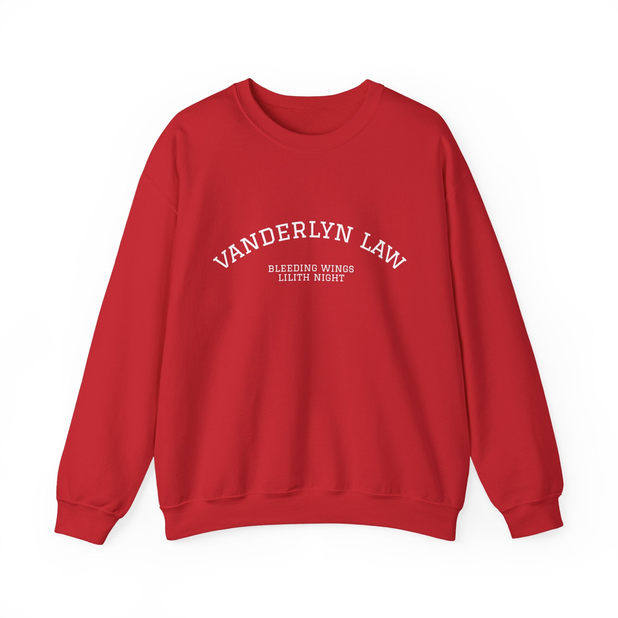 Vanderlyn Law Crewneck Sweatshirt – Minimal Arch Logo Cozy Pullover