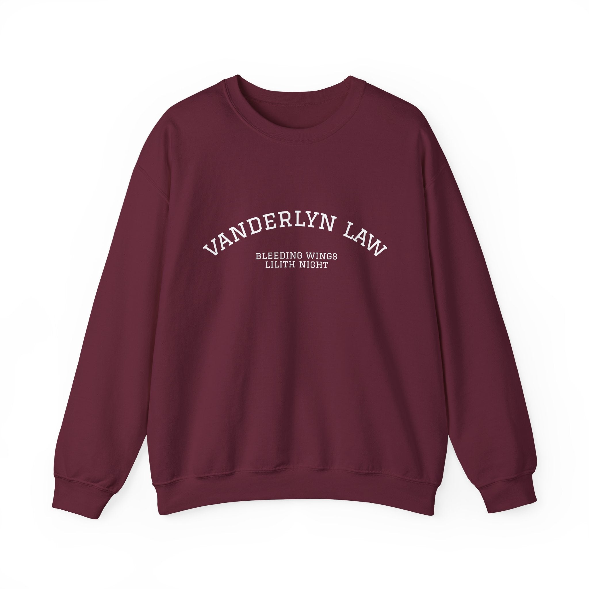 Vanderlyn Law Crewneck Sweatshirt – Minimal Arch Logo Cozy Pullover