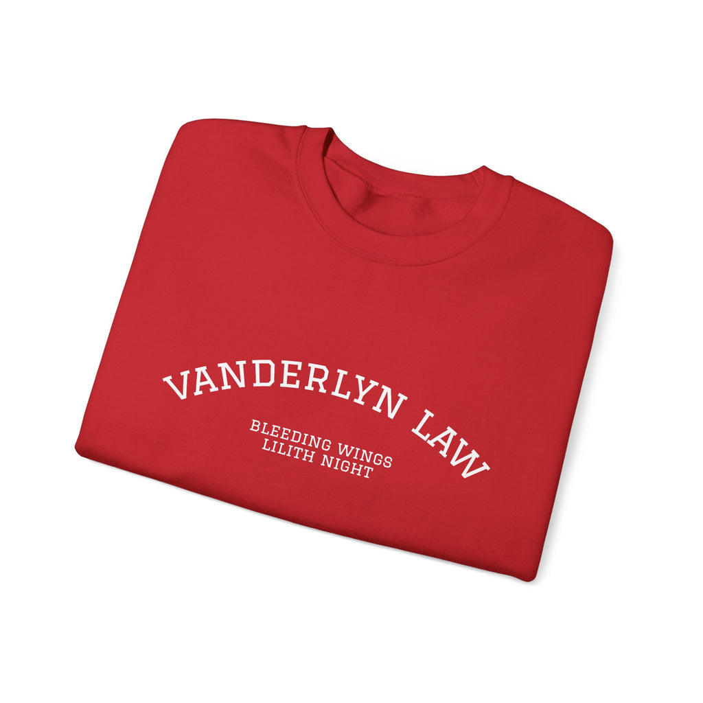 Vanderlyn Law Crewneck Sweatshirt – Minimal Arch Logo Cozy Pullover