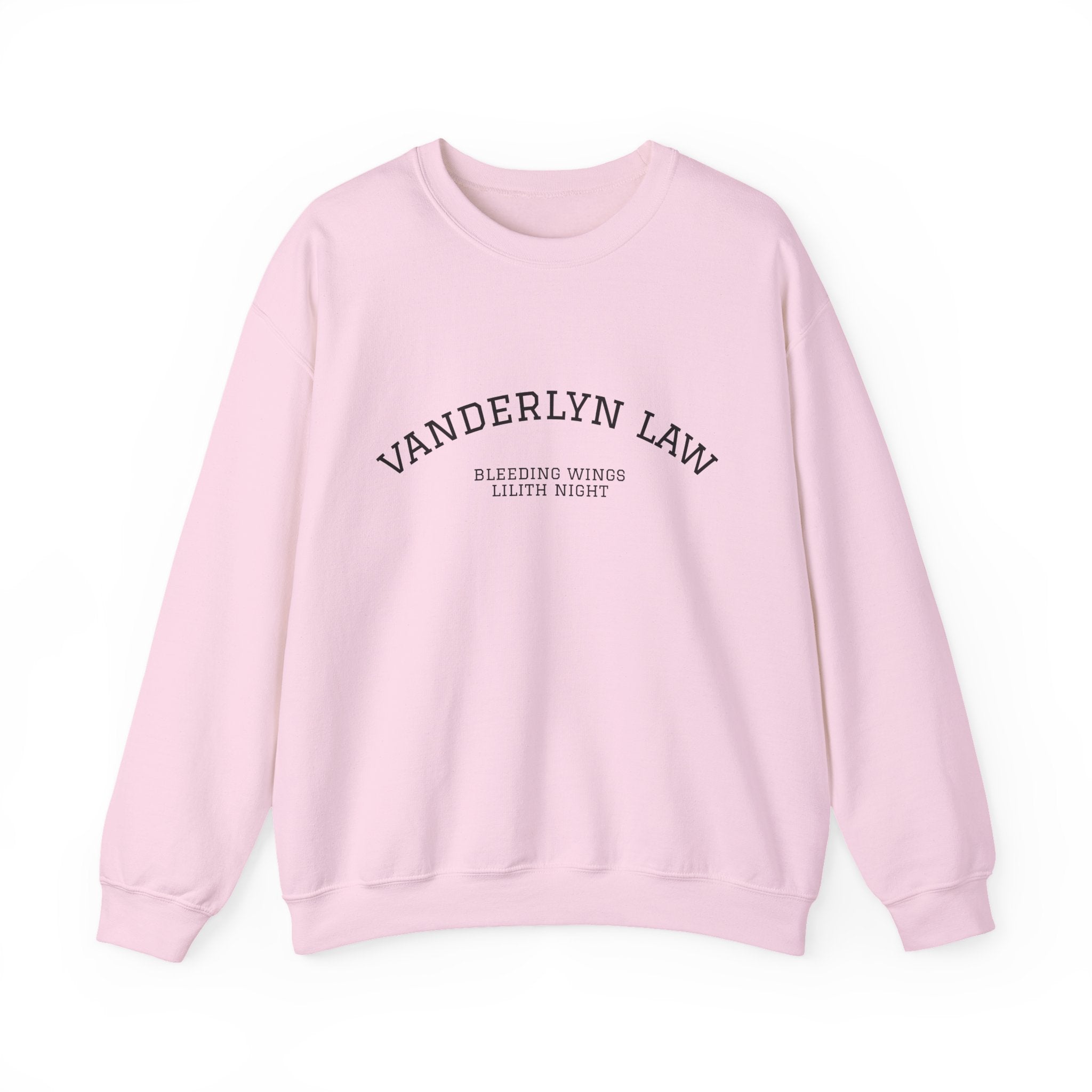 Vanderlyn Law Crewneck Sweatshirt – Minimal Arch Logo Cozy Pullover